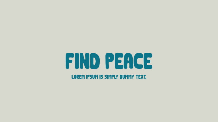 Find Peace Font