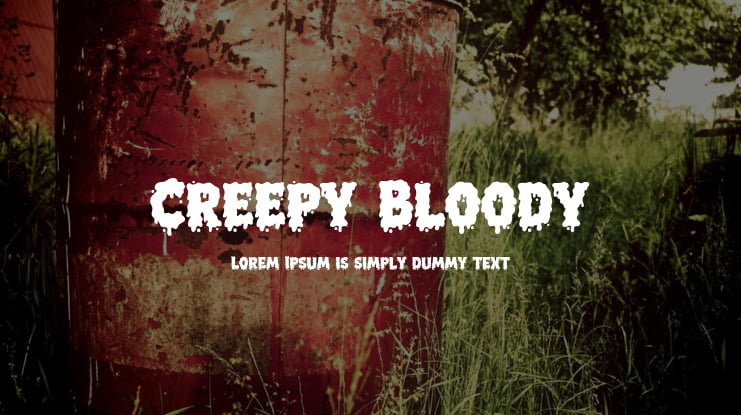 Creepy Bloody Font