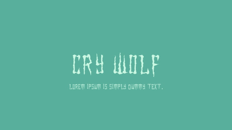 cry wolf Font