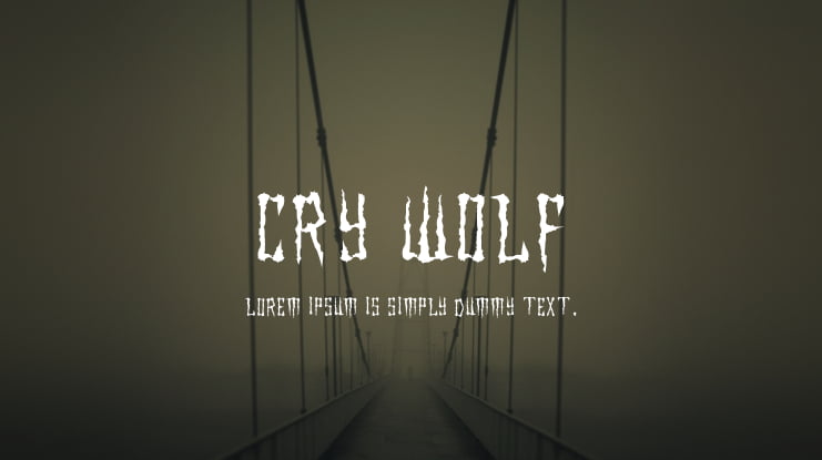 cry wolf Font