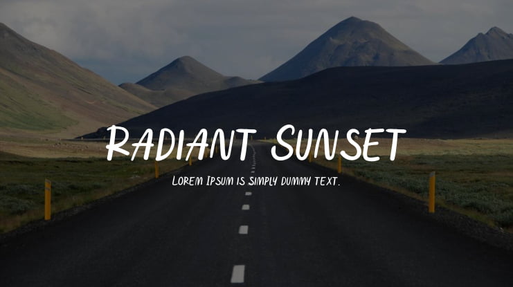 Radiant Sunset Font