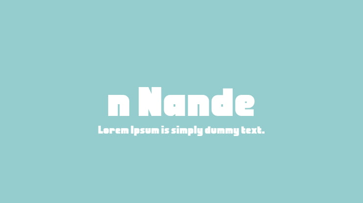 n Nande Font