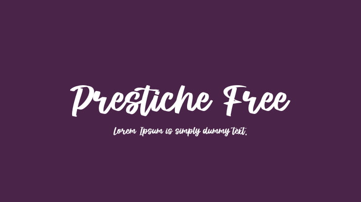 Prestiche Free Font