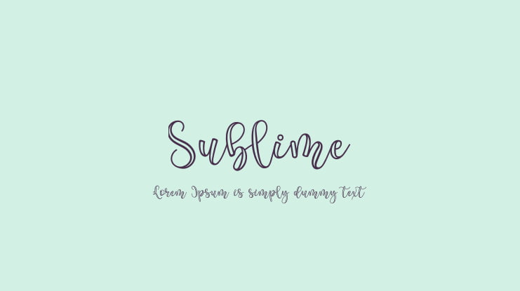 Sublime Font