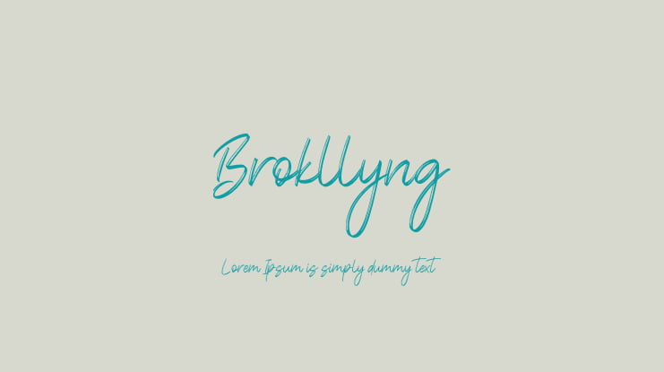 Brokllyng Font