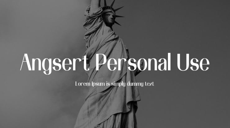 Angsert Personal Use Font