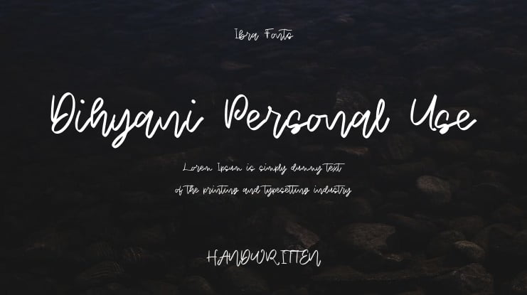 Dihyani Personal Use Font