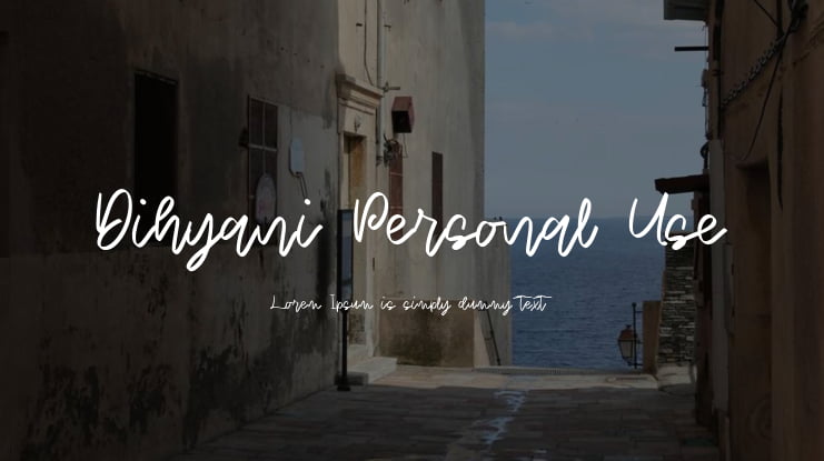 Dihyani Personal Use Font