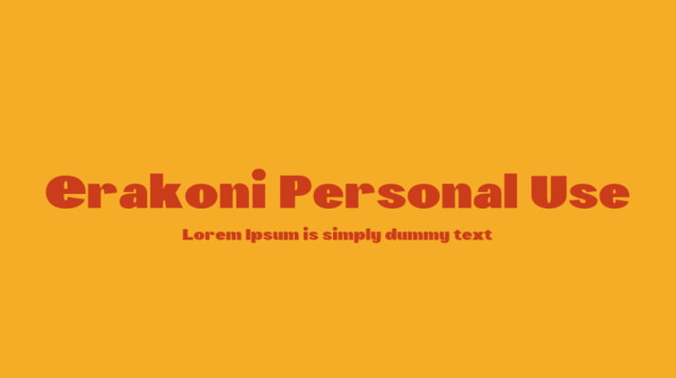 Erakoni Personal Use Font