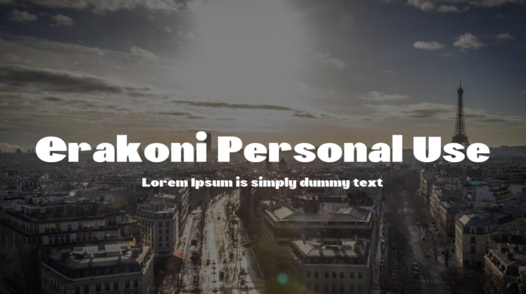 Erakoni Personal Use Font