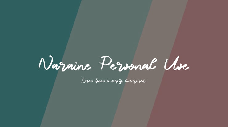 Naraine Personal Use Font