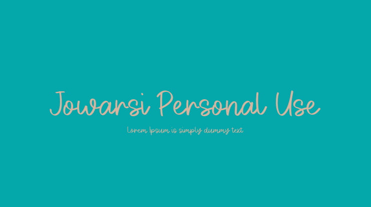 Jowarsi Personal Use Font