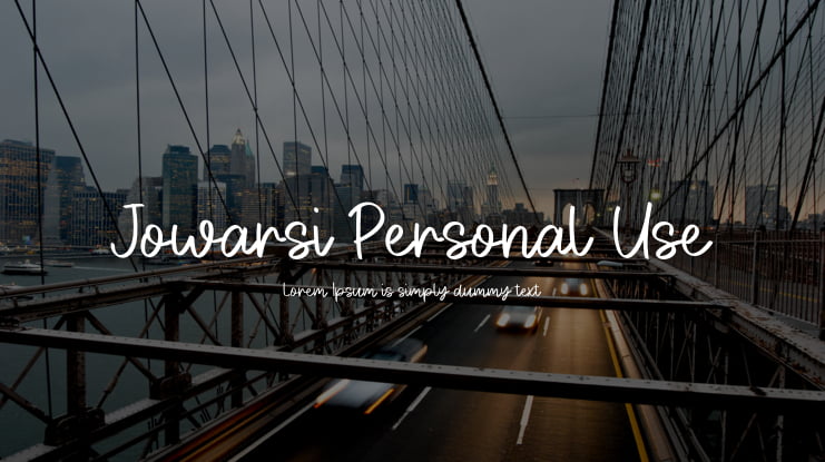 Jowarsi Personal Use Font