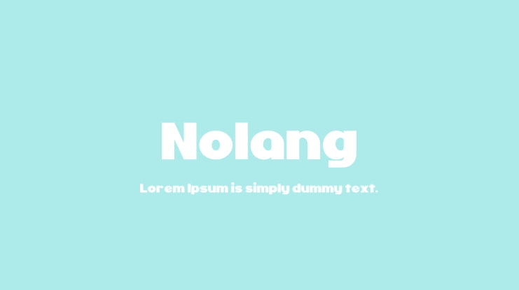 Nolang Font