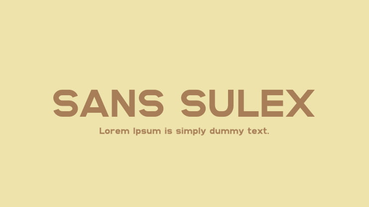 SANS SULEX Font