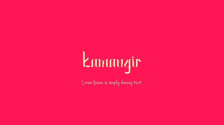 kamangir Font Family