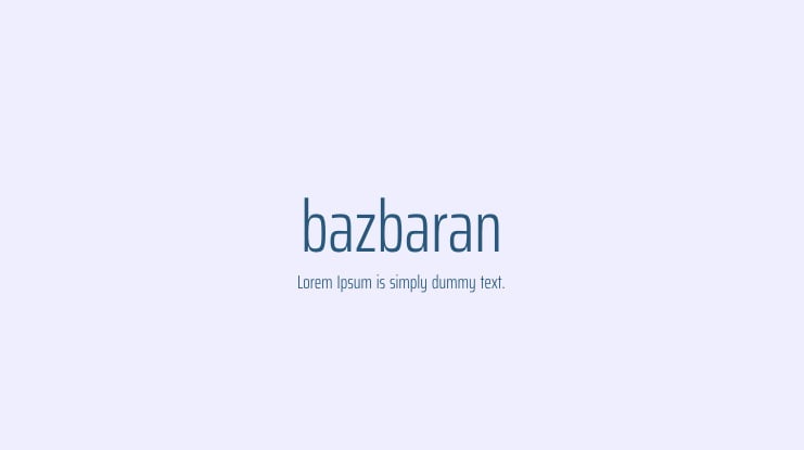 bazbaran Font Family