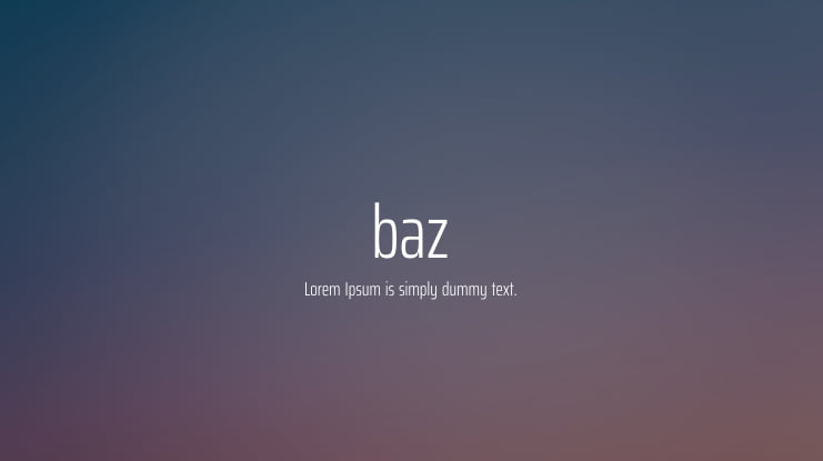 baz Font Family