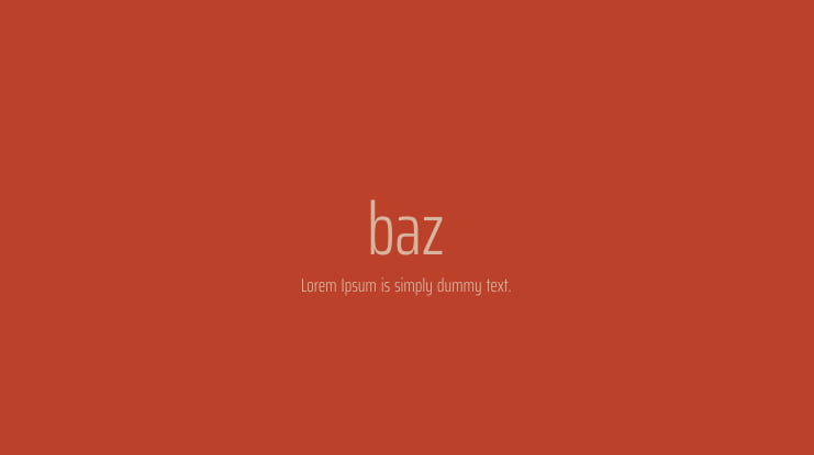 baz Font Family