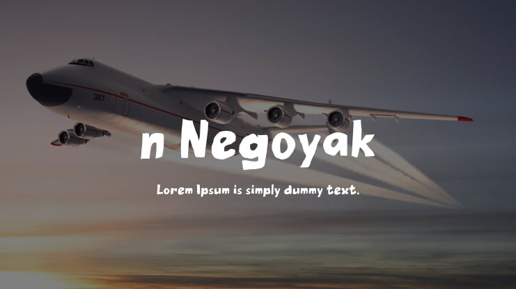 n Negoyak Font