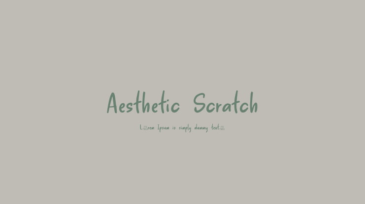 Aesthetic Scratch Font