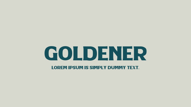 Goldener Font Family