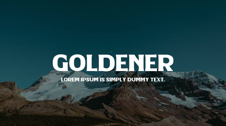 Goldener Font Family