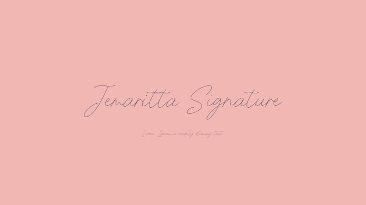 Jemaritta Signature Font