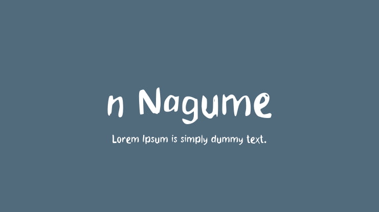 n Nagume Font