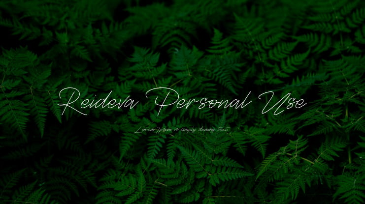 Reideva Personal Use Font