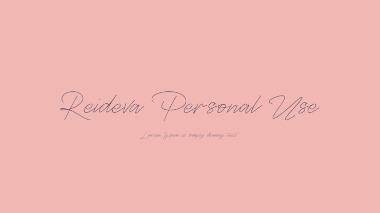 Reideva Personal Use Font