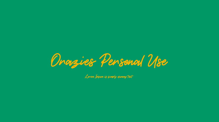 Orazies Personal Use Font