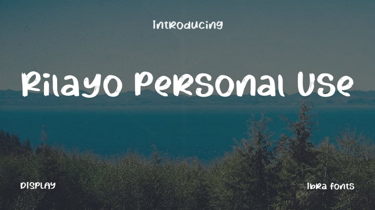 Rilayo Personal Use Font