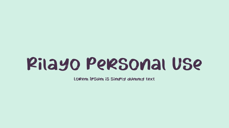 Rilayo Personal Use Font