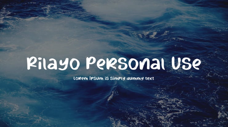 Rilayo Personal Use Font