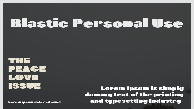 Blastic Personal Use Font