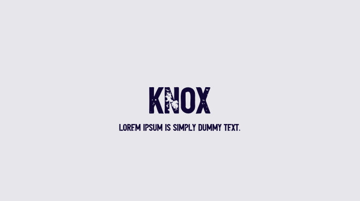 Knox Font