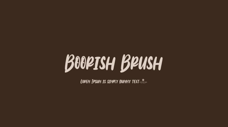 Boorish Brush Font