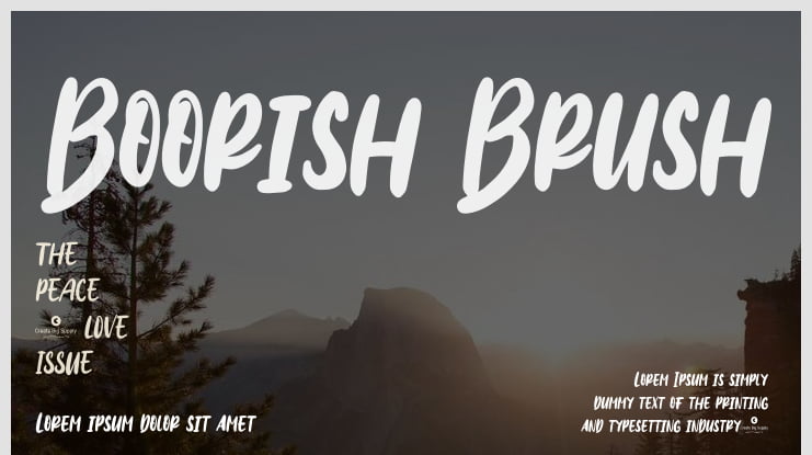 Boorish Brush Font