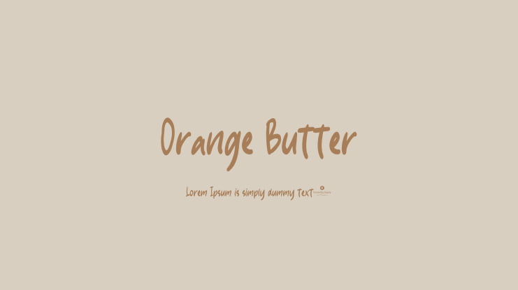 Orange Butter Font