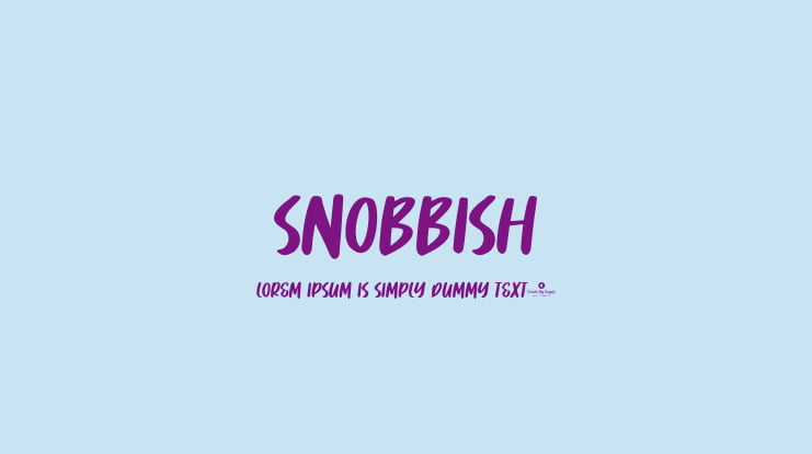 Snobbish Font