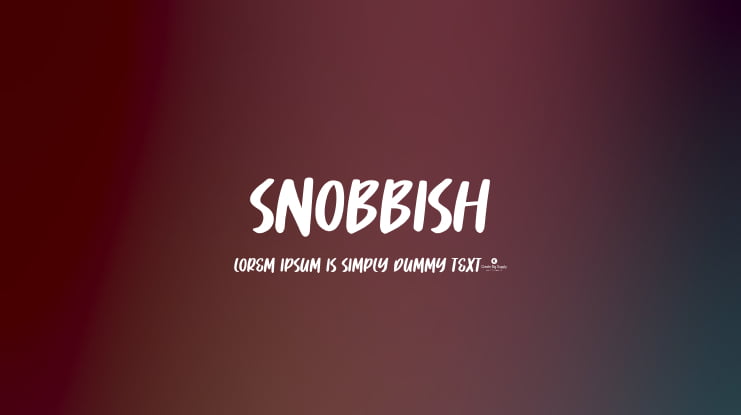 Snobbish Font