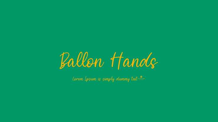 Ballon Hands Font