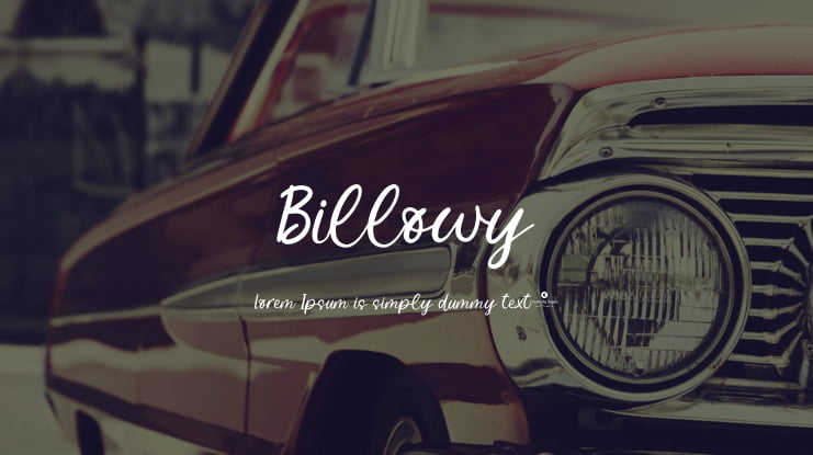 Billowy Font