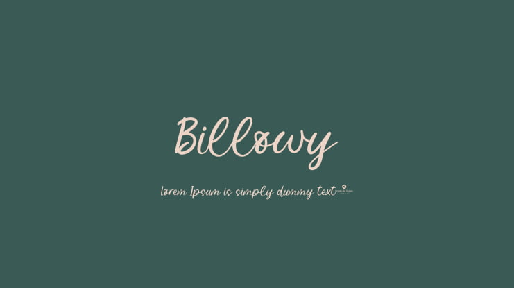 Billowy Font