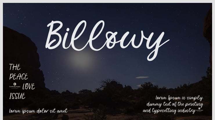 Billowy Font