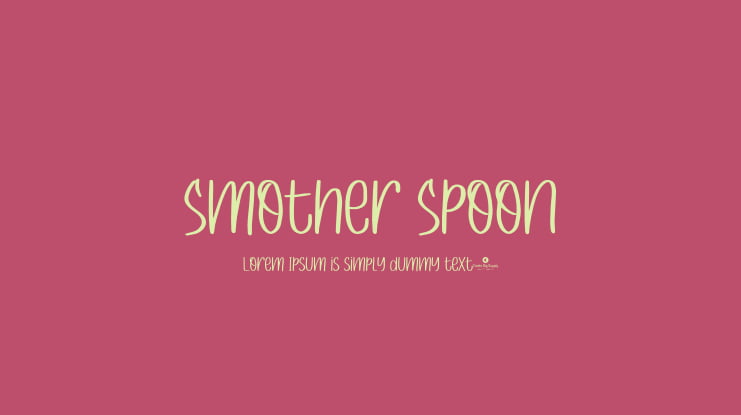 Smother Spoon Font