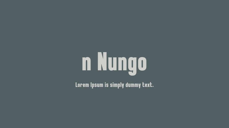 n Nungo Font