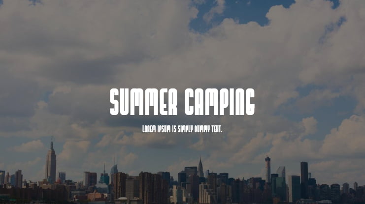 Summer Camping Font