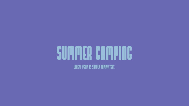 Summer Camping Font